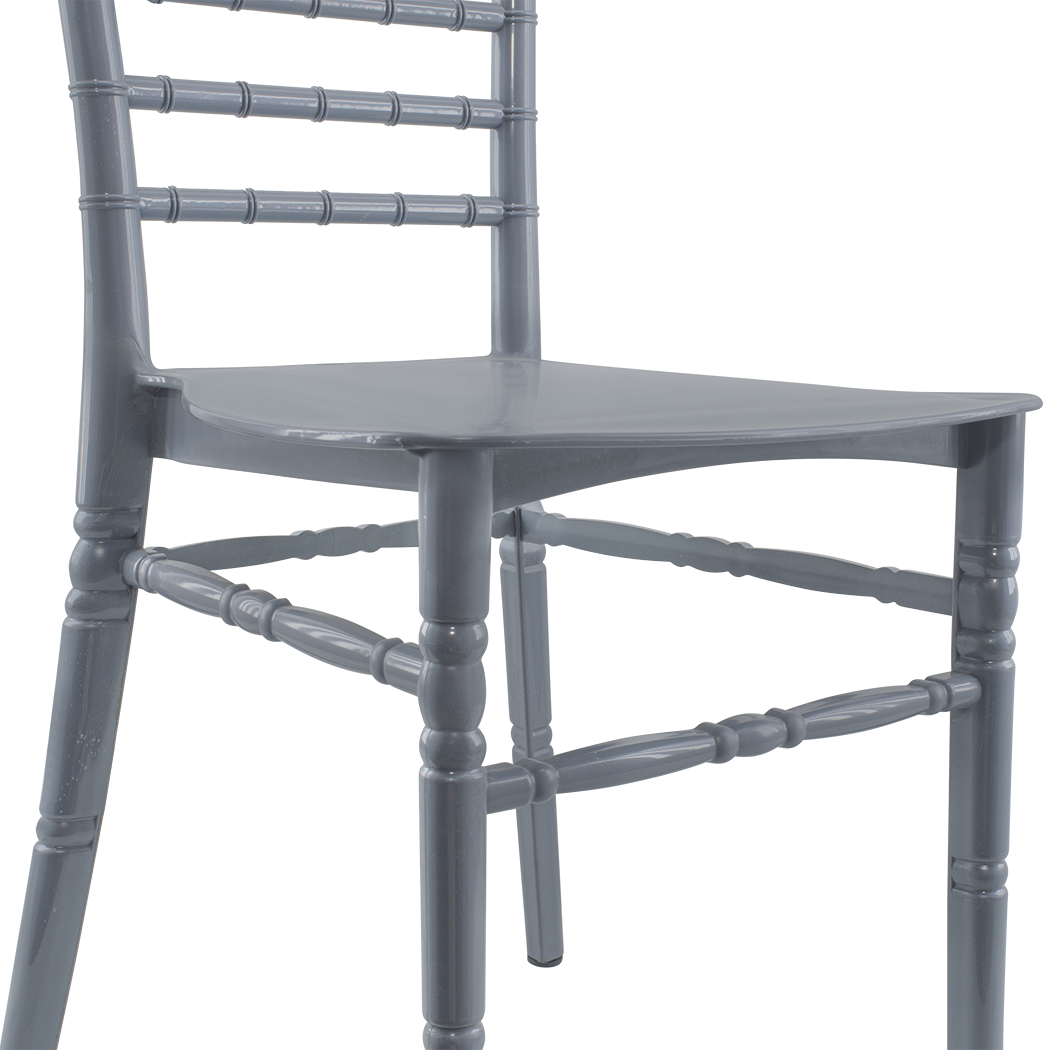 Pack 4 chaises Chiavari vintage grises Chaise Chiavarina Catering au classique