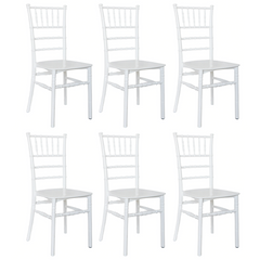 Ensemble6 chaises Chiavari blanches chaise vintage pour réception ou la maison