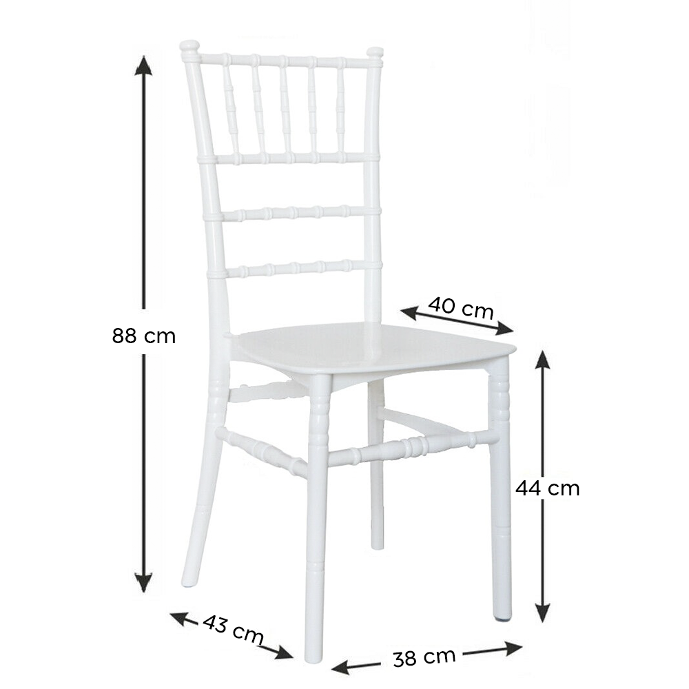 Ensemble6 chaises Chiavari blanches chaise vintage pour réception ou la maison