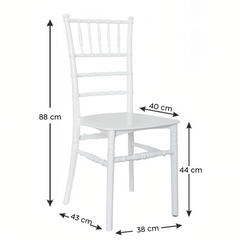 Ensemble6 chaises Chiavari blanches chaise vintage pour réception ou la maison