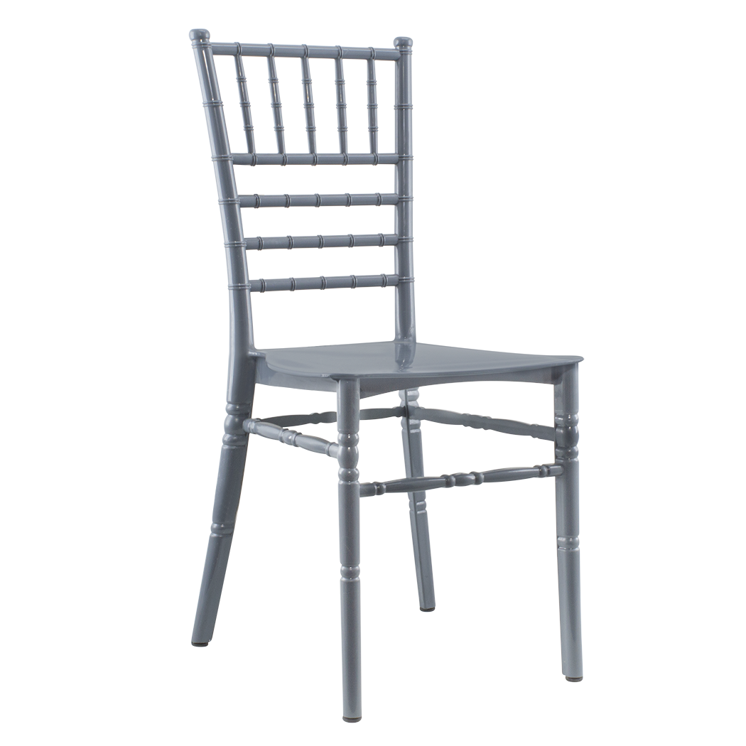 Ensemble 6 chaises Chiavari vintage GRIS Chiavarina pour restauration classique