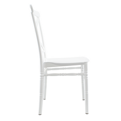 Ensemble 2 chaises Sidney blanches en polypropylène vintage pour la restauration