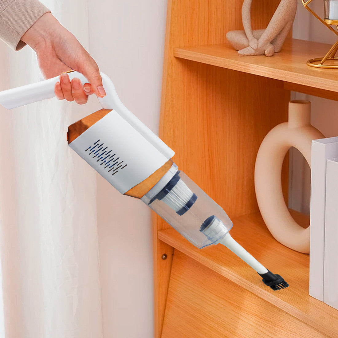 Aspirateur sans fil balai électrique sans sac filtre anti-poussière rechargeable