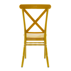 Ensemble 2 chaises Sidney Moutarde en polypropylène vintage pour restauration