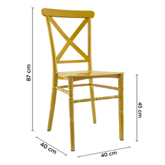 Ensemble 2 chaises Sidney Moutarde en polypropylène vintage pour restauration