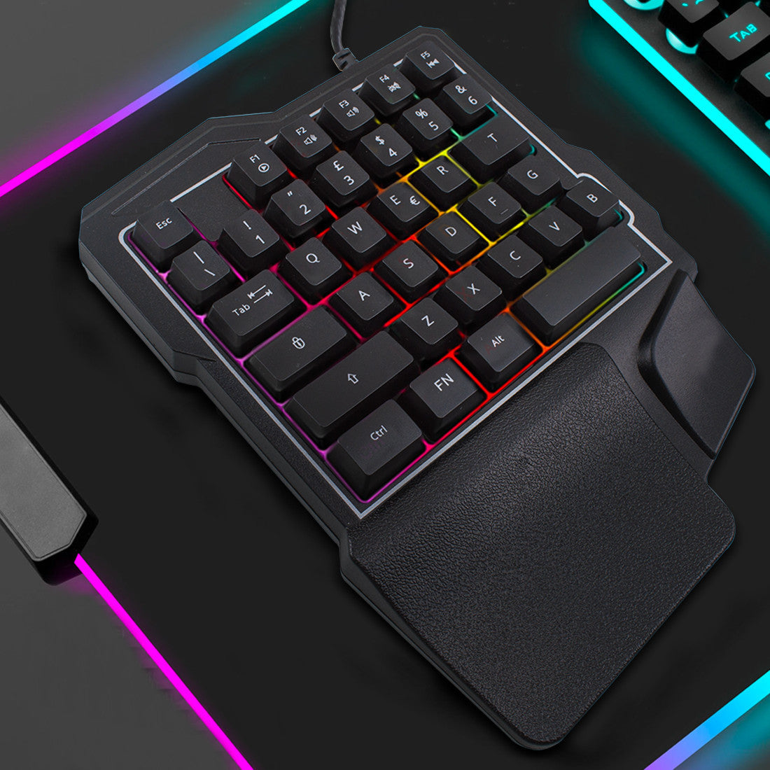 Clavier de jeu mécanique rétroéclairé avec 35 touches de jeu professionnel