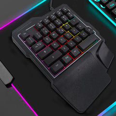 Clavier de jeu mécanique rétroéclairé avec 35 touches de jeu professionnel
