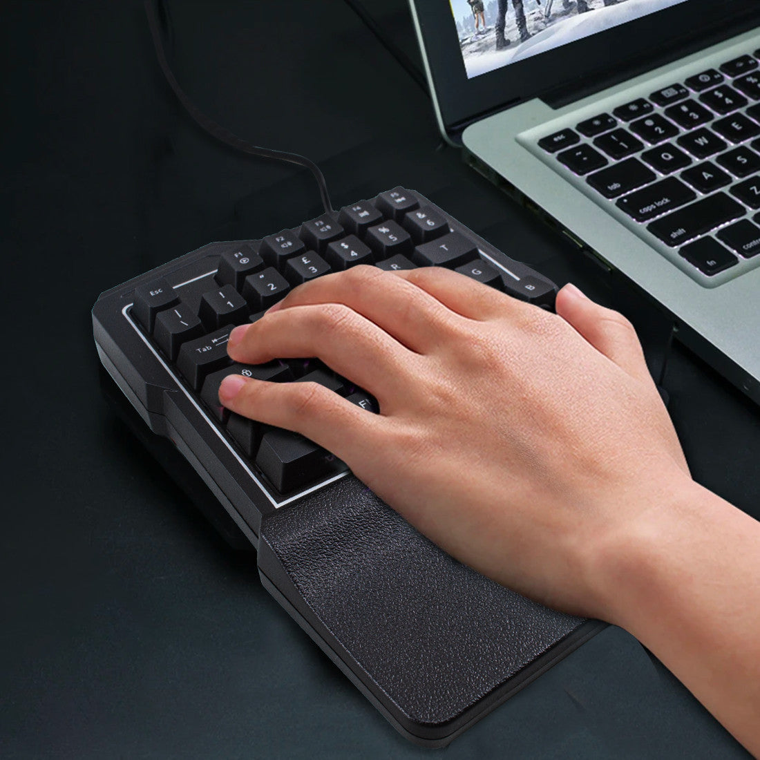 Clavier de jeu mécanique rétroéclairé avec 35 touches de jeu professionnel