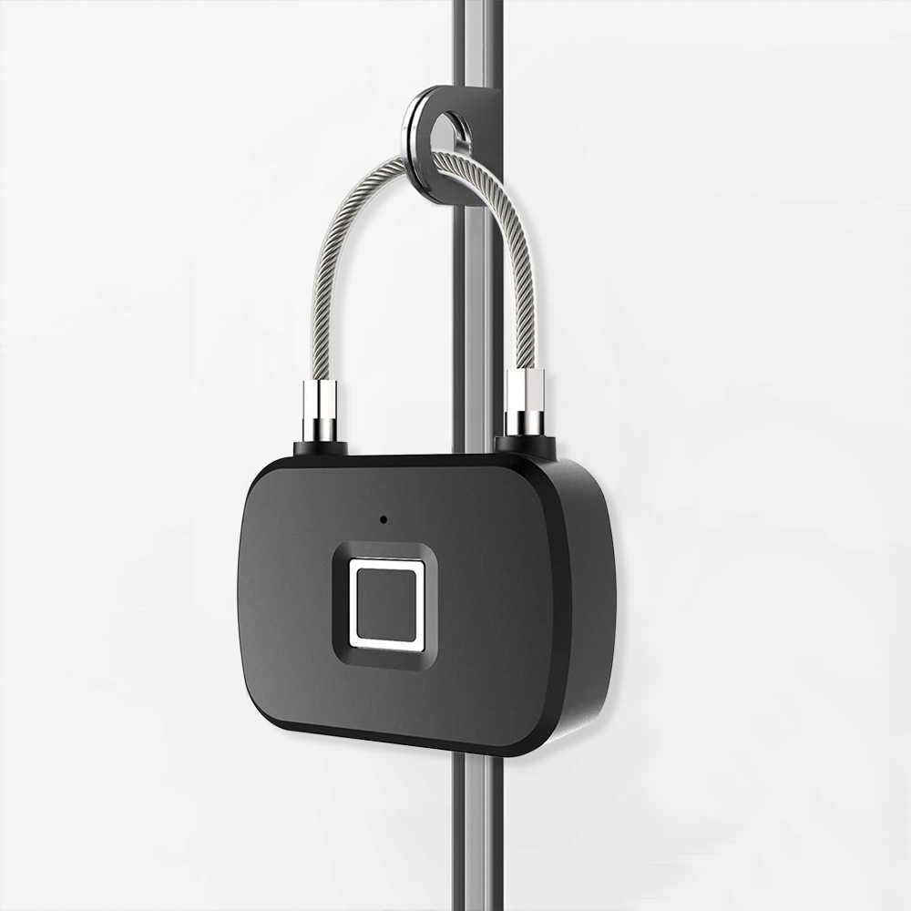 Cadenas déverrouillage par empreinte digitale serrure métallique avec piles