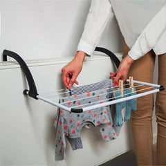 Corde à linge ou radiateur de balcon 54cm en aluminium et supports réglables
