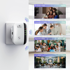 Amplificateur Wi-Fi Répéteur de signal 2,4 GHz Port LAN avec antenne intégrée