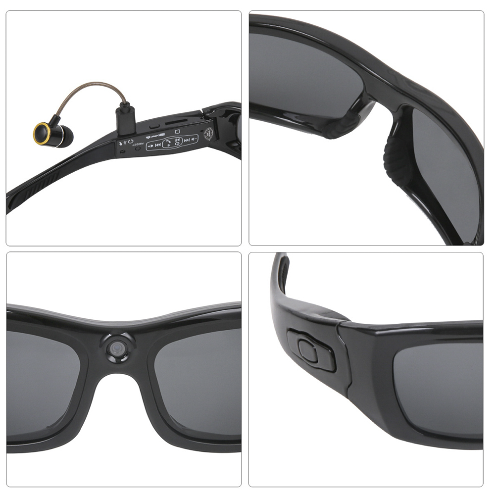 Lunettes soleil Bluetooth avec caméra polarisée enregistrement photo ou vidéo 4K
