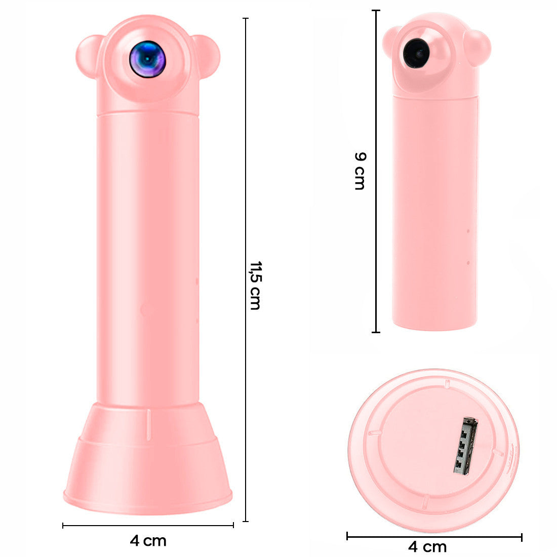 Mini caméra Rotation 180° Q-Sx82 Wi-Fi sans fil 1080p 4K Vision nocturne