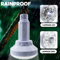 Lampe LED portable Torche à charge solaire ampoule pour le camping avec crochet