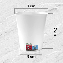 Pack de 100 Gobelets Jetables en Carton Biodégradables et Compostables 180 ml
