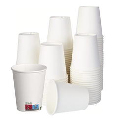 Pack de 1000 Gobelets en Carton Jetables Biodégradables et Compostables 180 ml