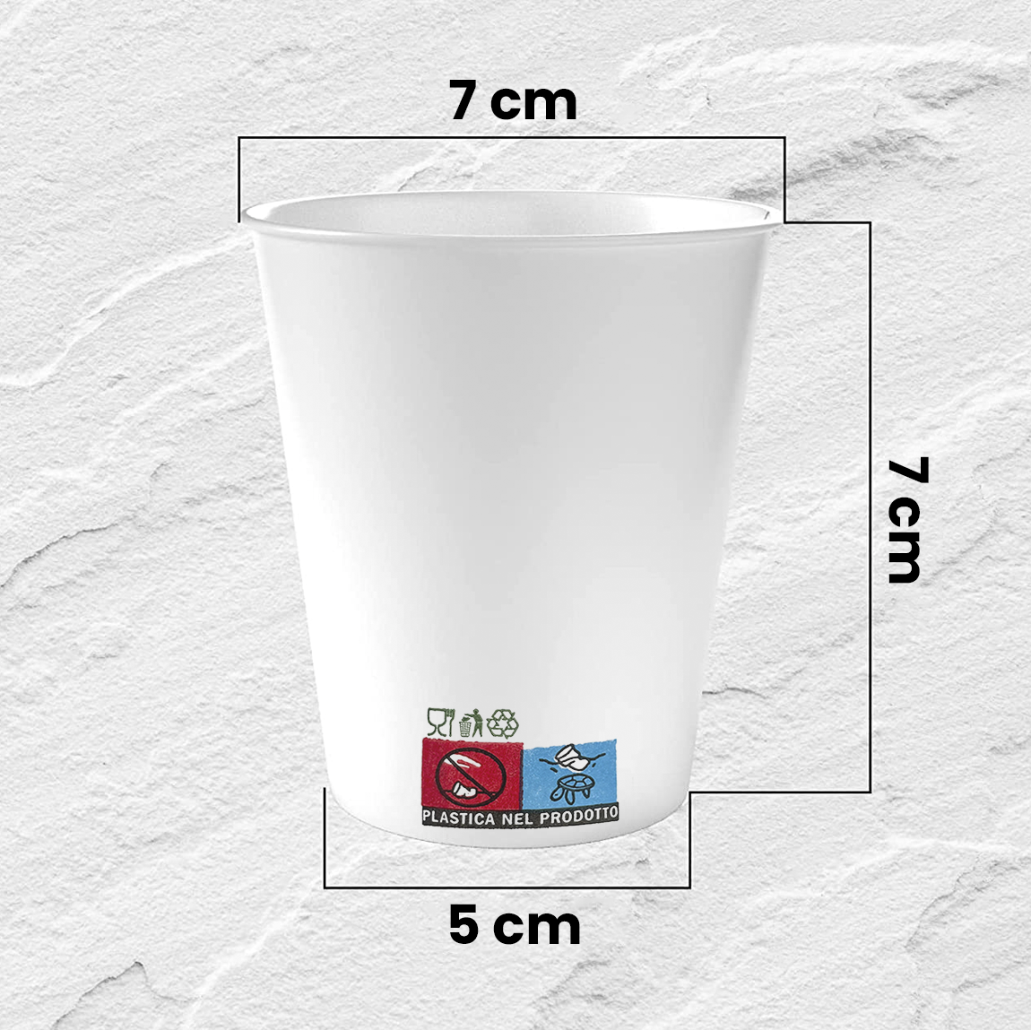 Pack de 1000 Gobelets en Carton Jetables Biodégradables et Compostables 180 ml