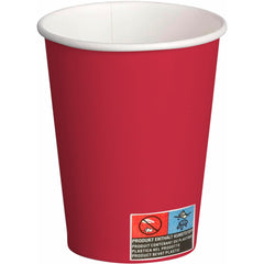 Pack 1000 verres en carton Rouge 180 ml jetables, biodégradables et compostables