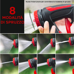 Tuyau avec buse de réservoir de savon 200 ml Pulvérisateur 8 jets d'eau