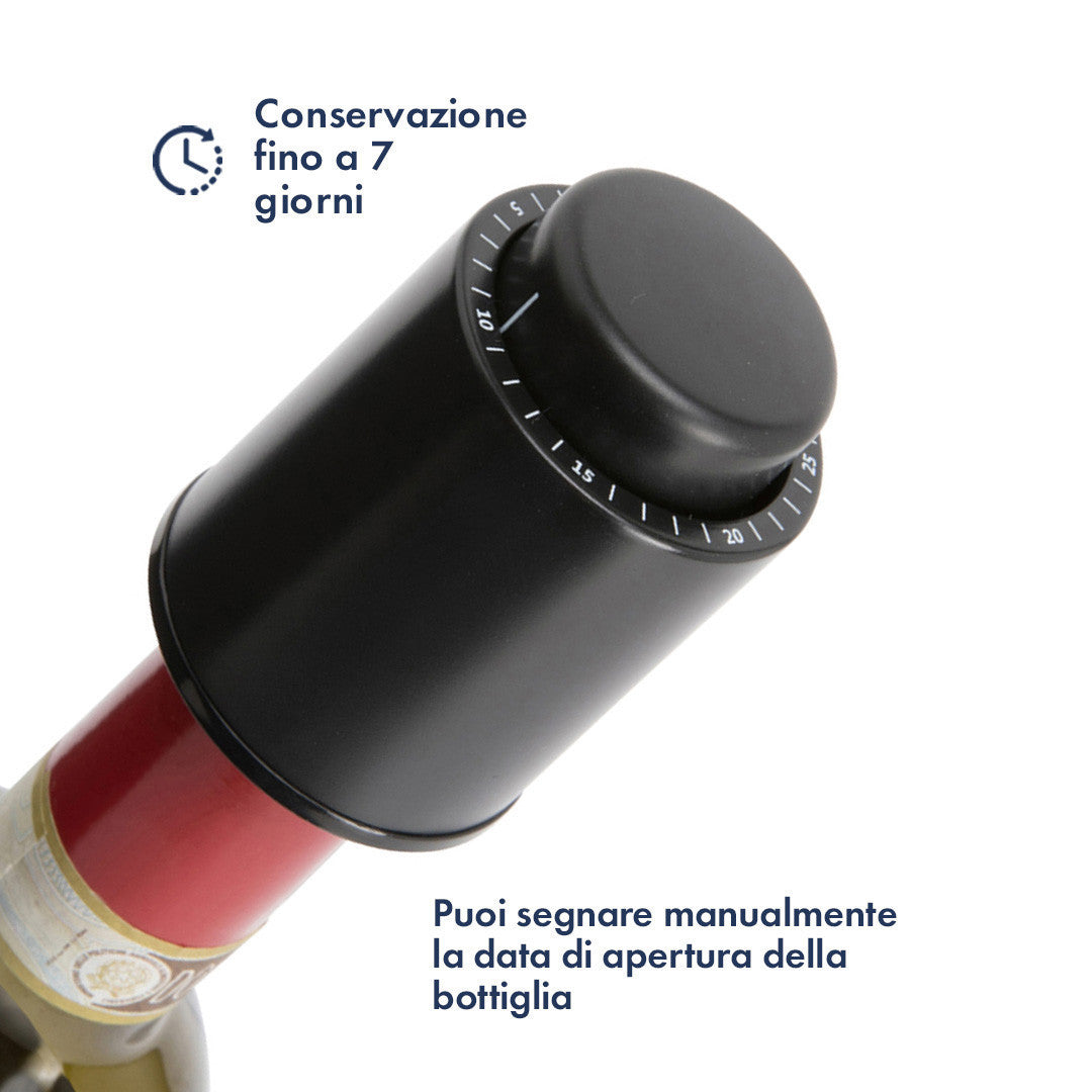 Système vide de bouchon de vin économiseur réutilisable avec enregistrement date