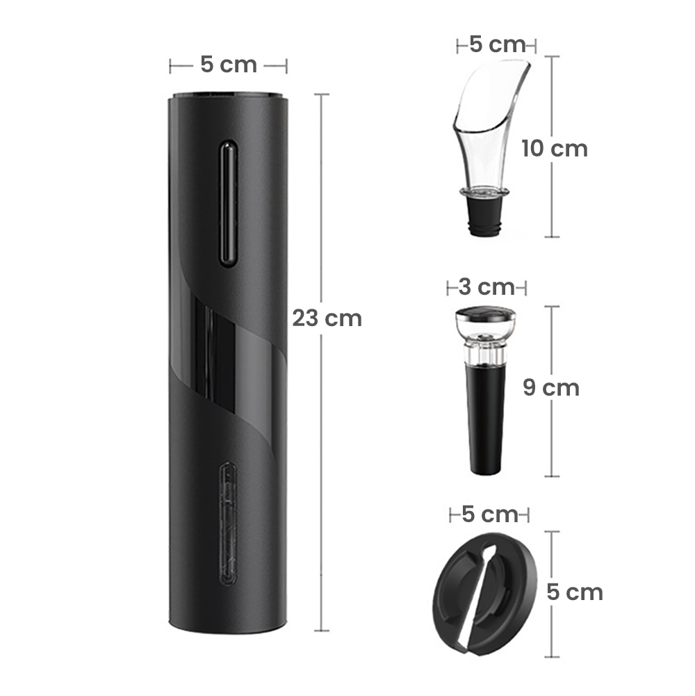Ouvre-bouteille électrique à piles tire-bouchon automatique jeu vin bec verseur