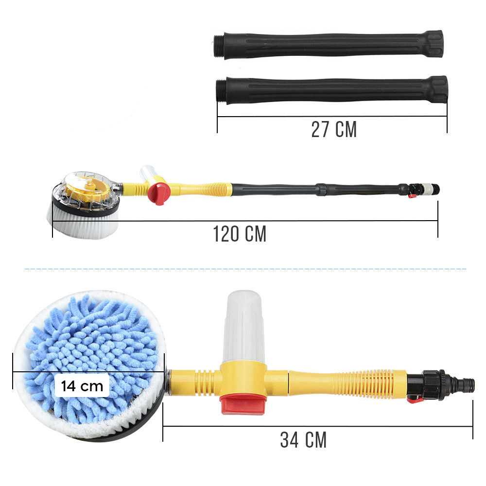 Brosse rotative haute pression lavage des vitres voiture avec réservoir savon