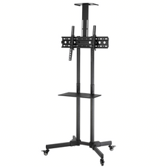 Support de chariot TV à 4 roues pivotantes pour téléviseurs mobiles jusqu'à 50kg