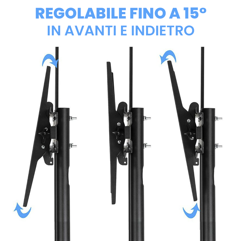Support de chariot TV à 4 roues pivotantes pour téléviseurs mobiles jusqu'à 50kg