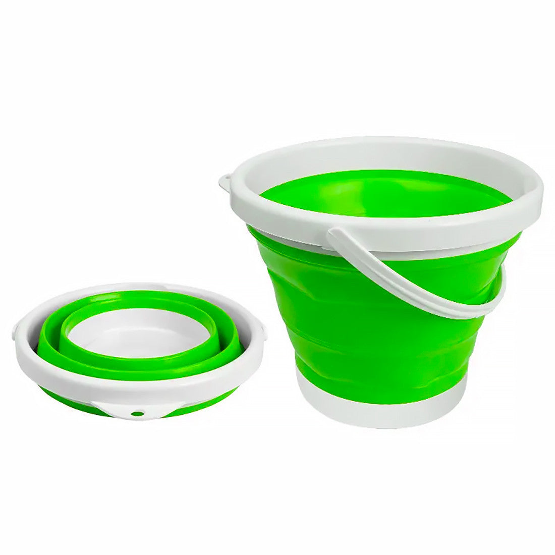 Seau pliable silicone capacité de 5L portable gain d'espace pour le camping