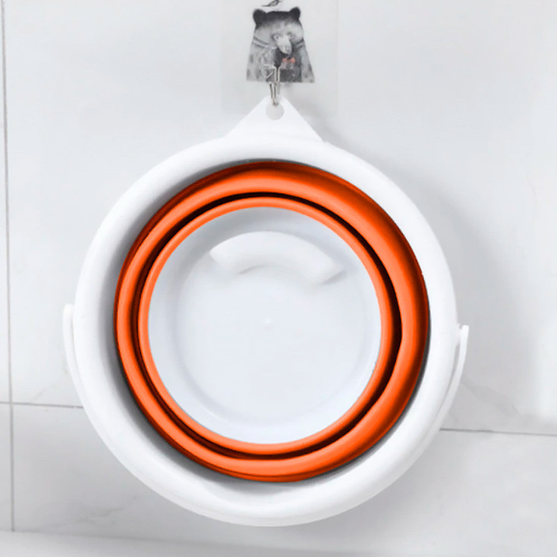 Seau pliable silicone capacité de 5L portable gain d'espace pour le camping