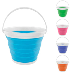 Seau pliable en silicone capacité  10L portable gain d'espace pour le camping