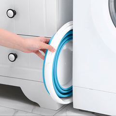 Seau pliable en silicone capacité  10L portable gain d'espace pour le camping