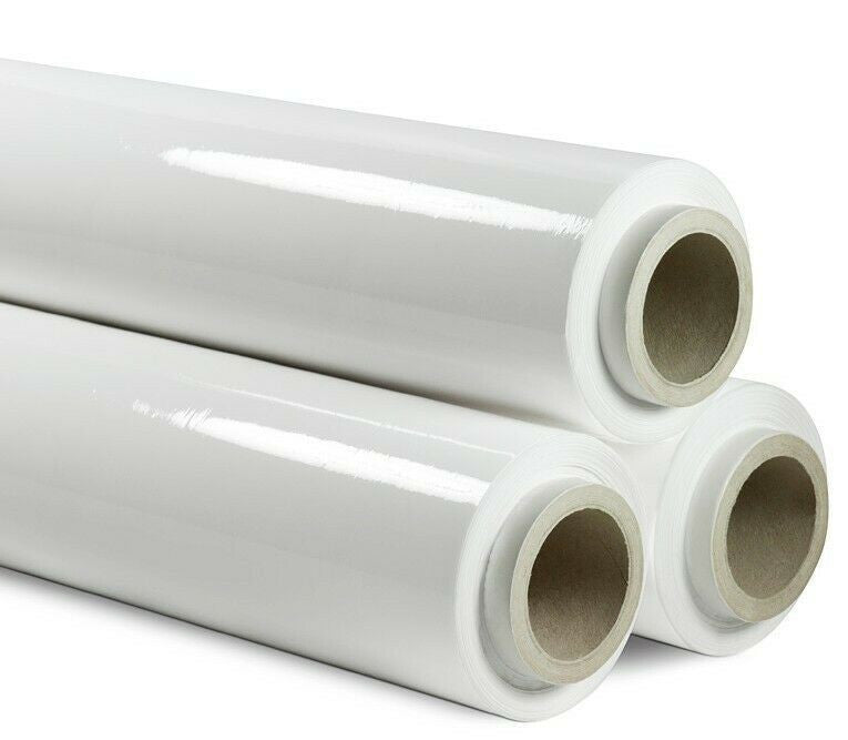 Lot 3 films étirables manuels rétractables couleur blanc lait 23 MY 3m  500 mm