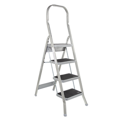 Échelle aluminium 4 marches SCAB 157cm art.761 Tabouret avec Crochet de Sécurité