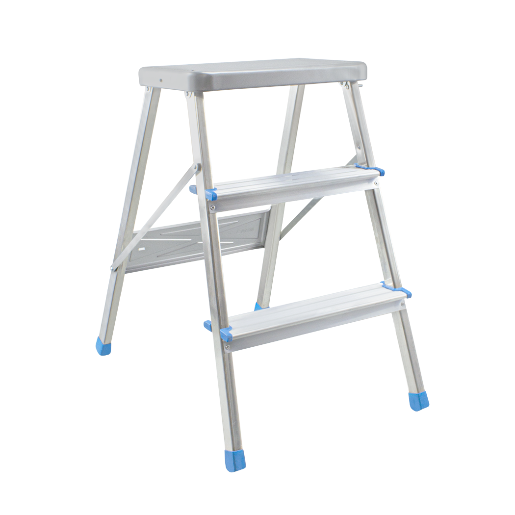 Tabouret 3 marches SCAB en aluminium H64cm art.850 avec crochet de sécurité