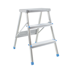 Tabouret 3 marches SCAB en aluminium H64cm art.850 avec crochet de sécurité