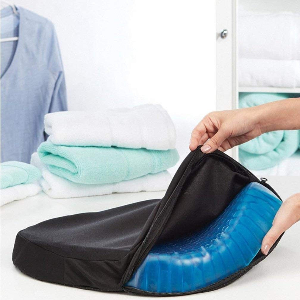 2 coussins anti-escarres gel respirant pour de longues heures assises 37x30x4cm