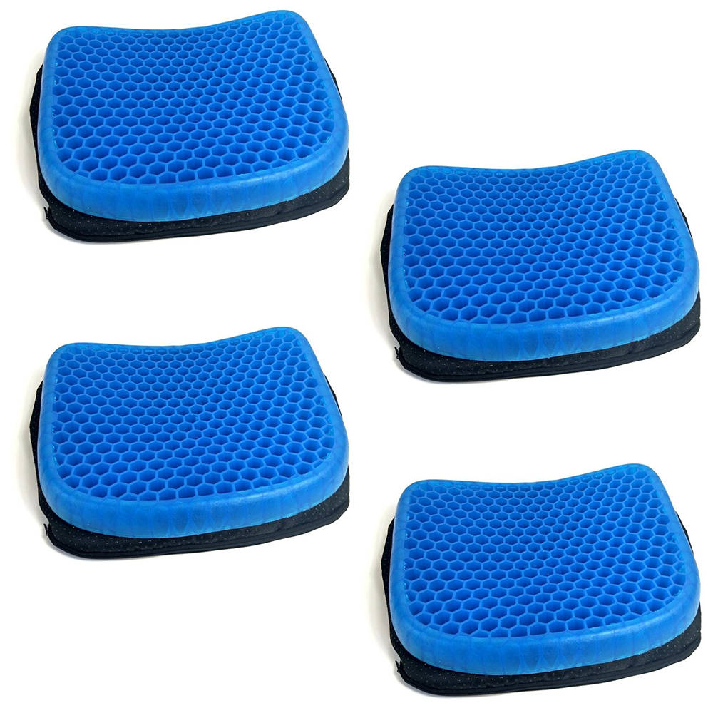 4 coussins anti-escarres gel respirant assis pendant longues périodes 37x30x4cm