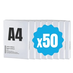 42757 Pack 50 paquets de papier format A4 500 feuilles 80 g Eins Universal Copy