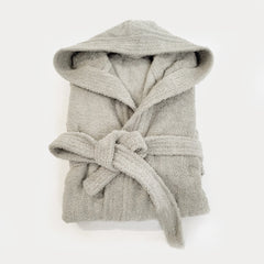 Peignoir éponge unisexe SUPREMA pour adulte avec capuche et poches couleur unie