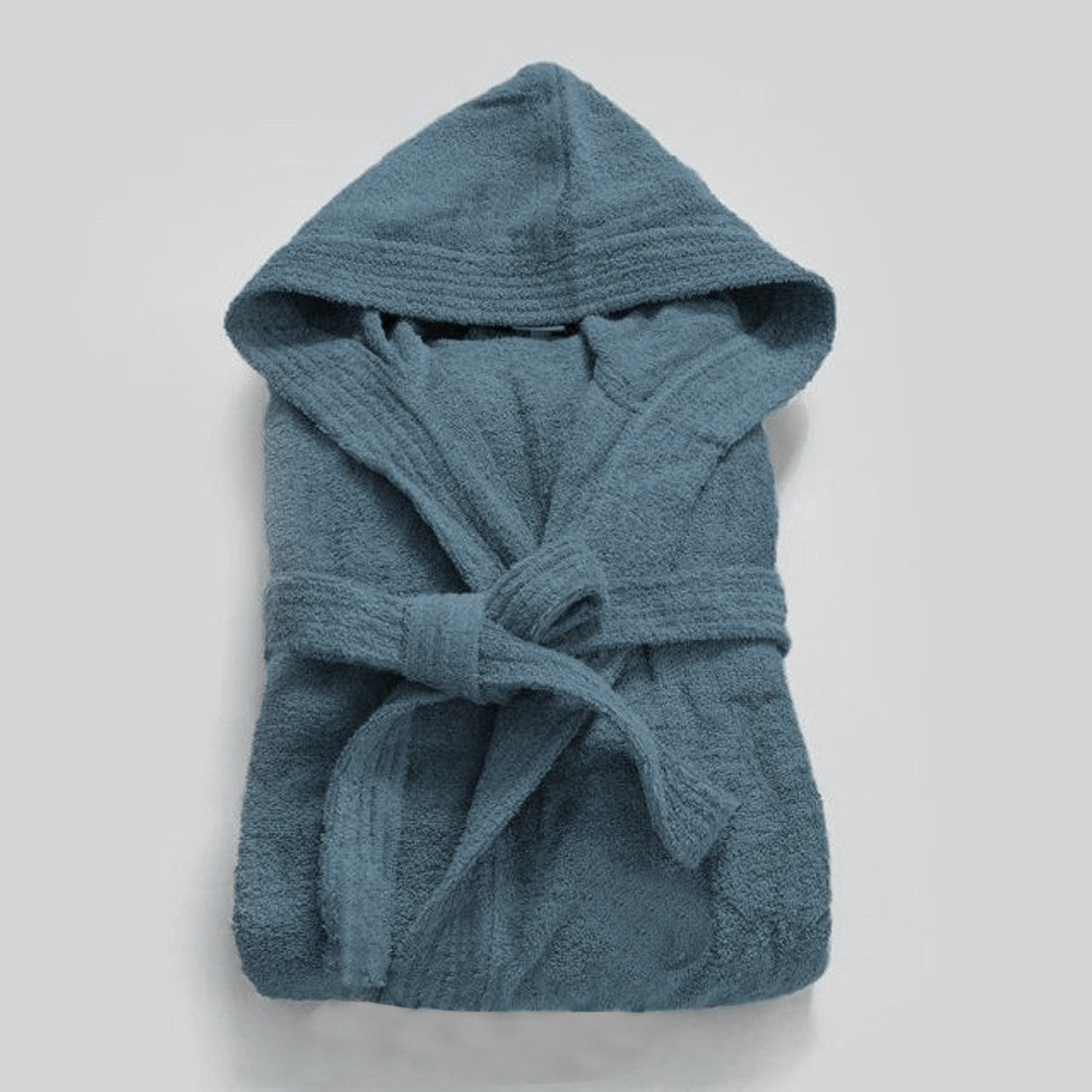 Peignoir éponge unisexe SUPREMA pour adulte avec capuche et poches couleur unie