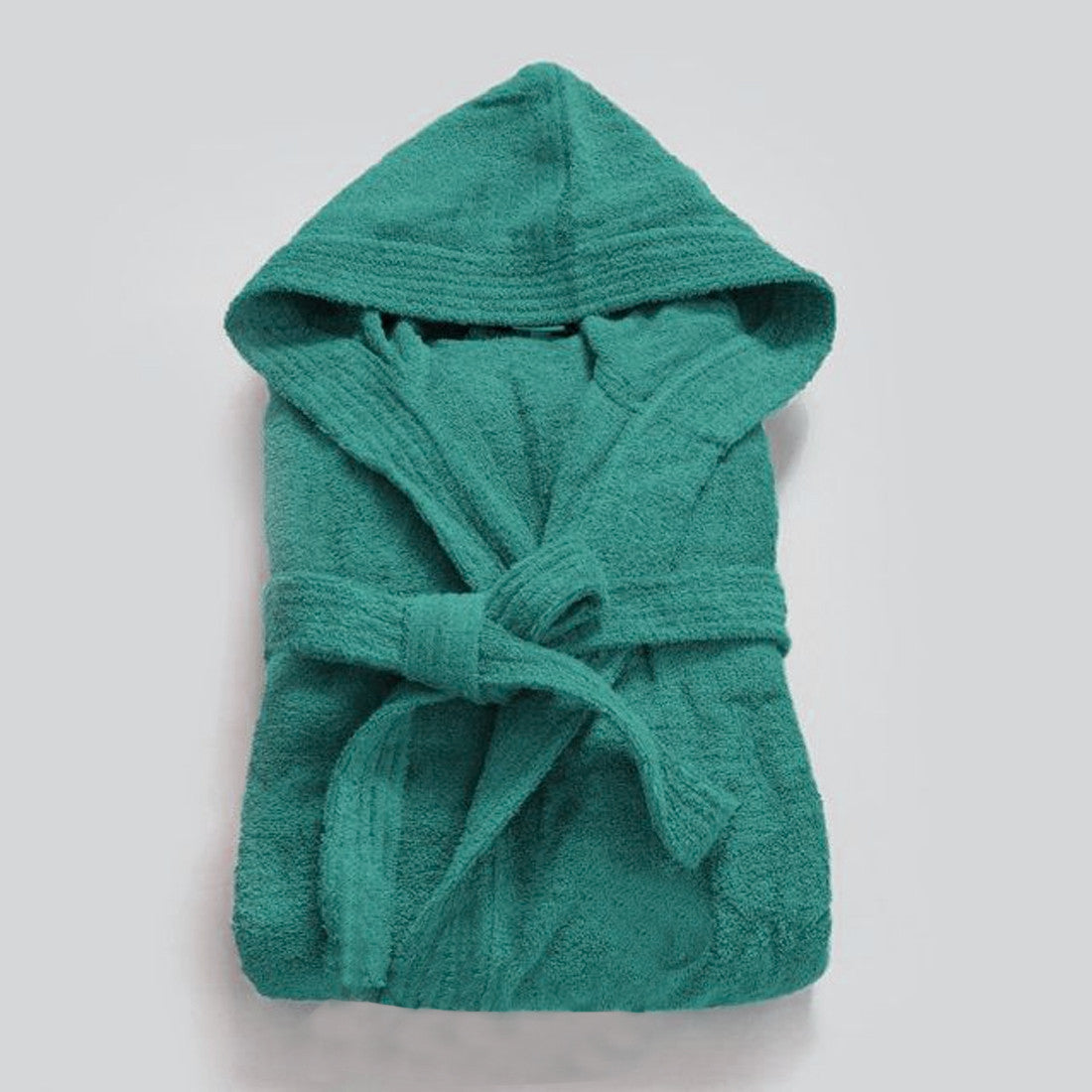 Peignoir éponge unisexe SUPREMA pour adulte avec capuche et poches couleur unie