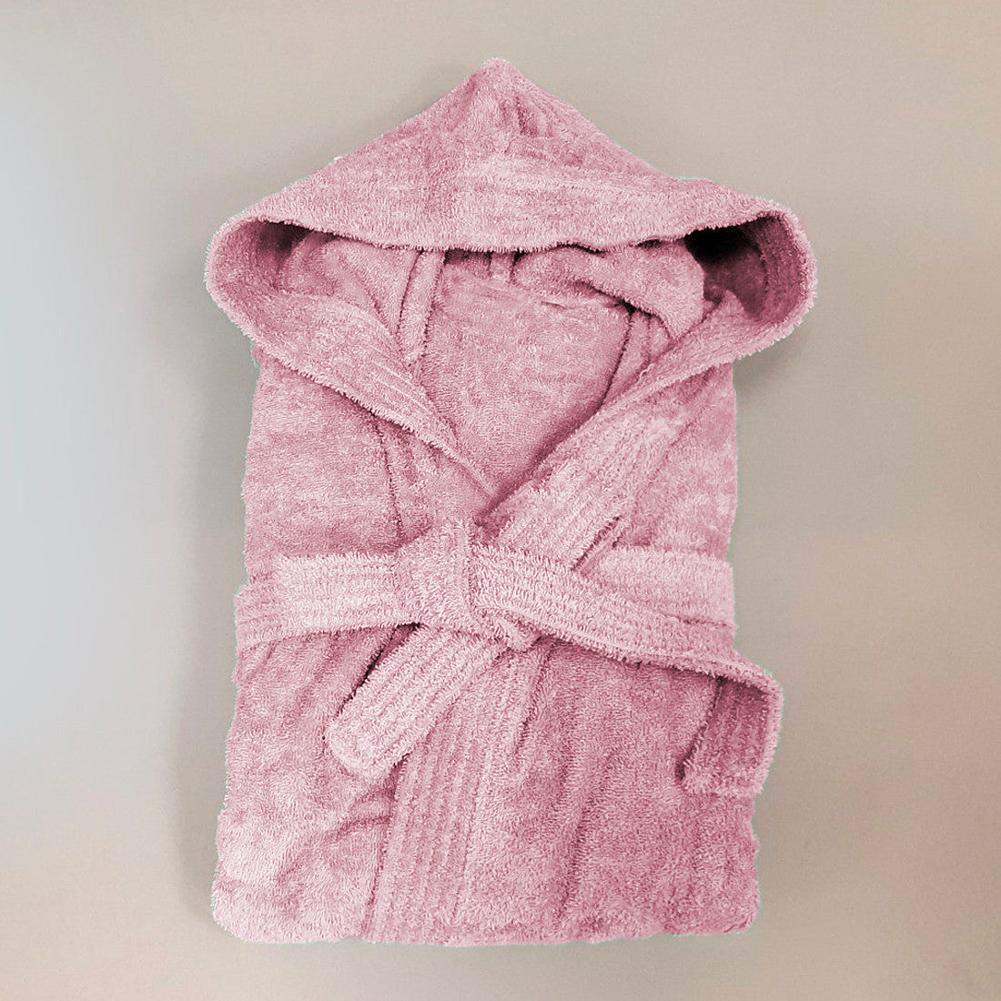 Peignoir éponge unisexe SUPREMA pour adulte avec capuche et poches couleur unie