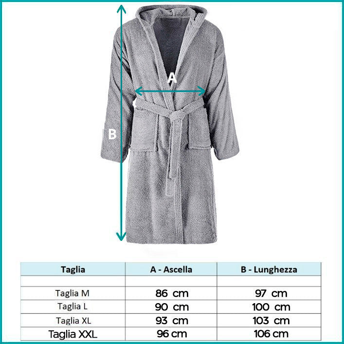 Peignoir éponge unisexe SUPREMA pour adulte avec capuche et poches couleur unie
