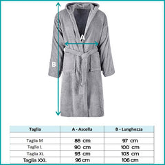 Peignoir éponge unisexe SUPREMA pour adulte avec capuche et poches couleur unie