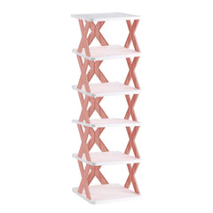 Étagère à chaussures 6 étagères de rangement Étagère modulaire H82 Gain d'espace