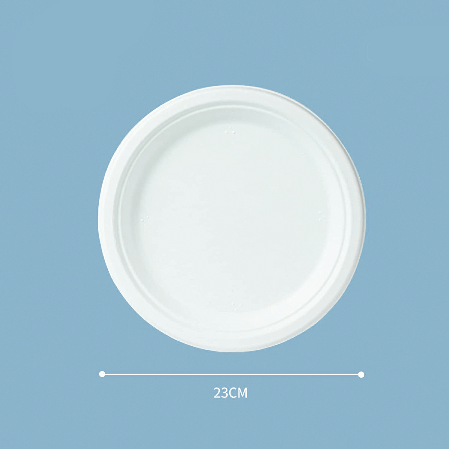 Lot de 60 Assiettes en Papier de 23 cm Jetables, Biodegradables et Écologiques