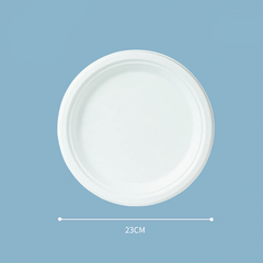 Lot de 400 Assiettes Plates Jetables en Papier Écologique et Biodégradables 23cm