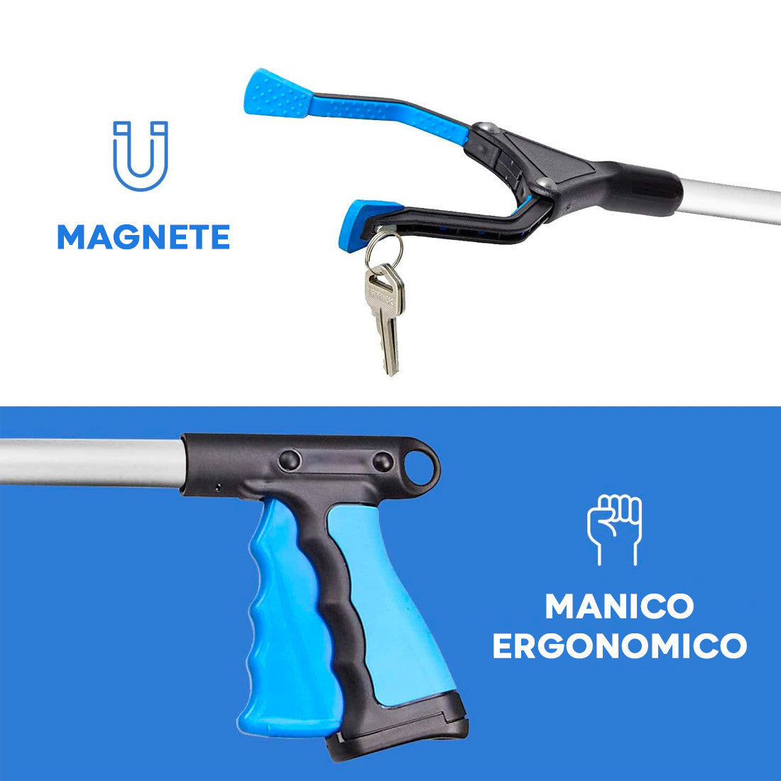 Pince télescopique pour ramasser des objets avec pince pliable de 82 cm de long