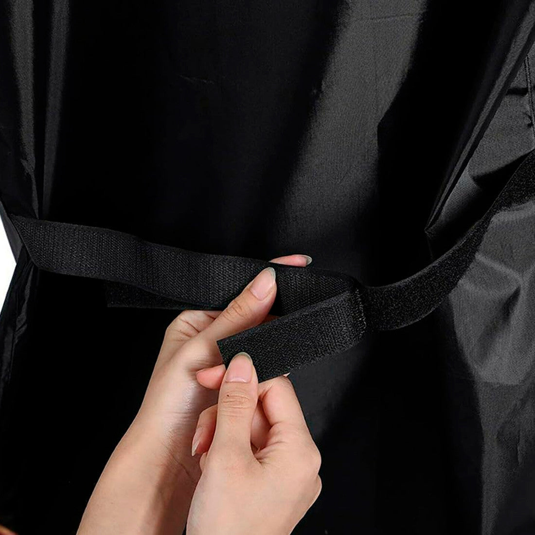 Housse pour barbecue en tissu imperméable 170X61X117 noir avec fermeture velcro